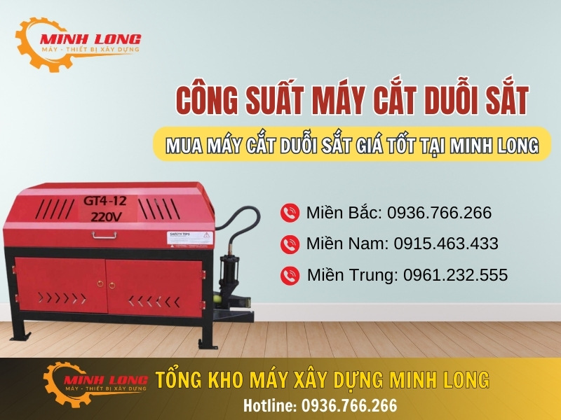 So sánh công suất các dòng máy cắt duỗi sắt phổ biến