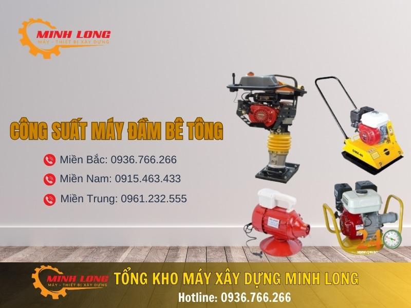 Tìm hiểu công suất máy đầm bê tông chi tiết nhất 