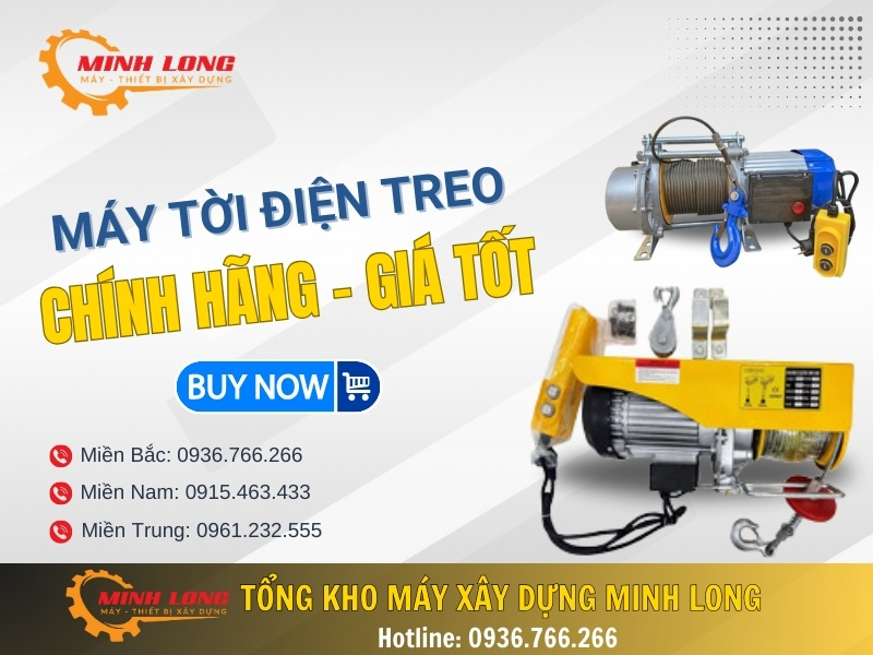 Tổng hợp công suất máy tời treo phổ biến nhất hiện nay