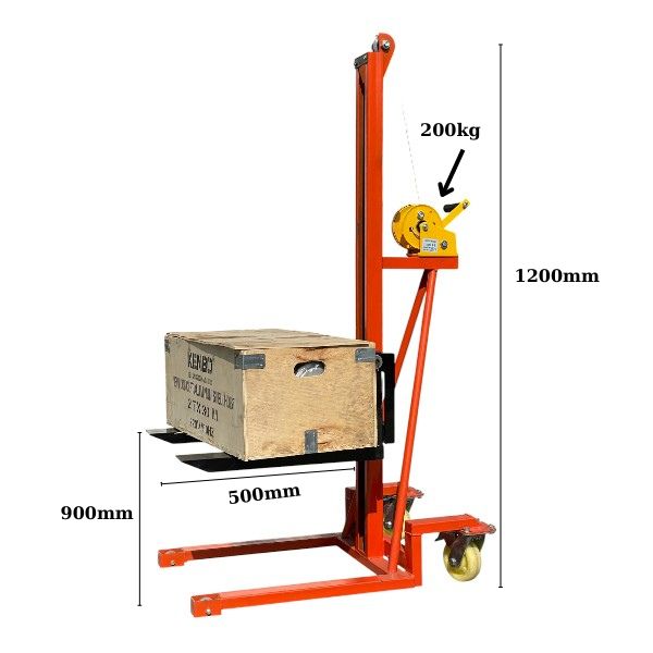 thông số Xe Nâng Lắp Tời Quay Tay 200kg