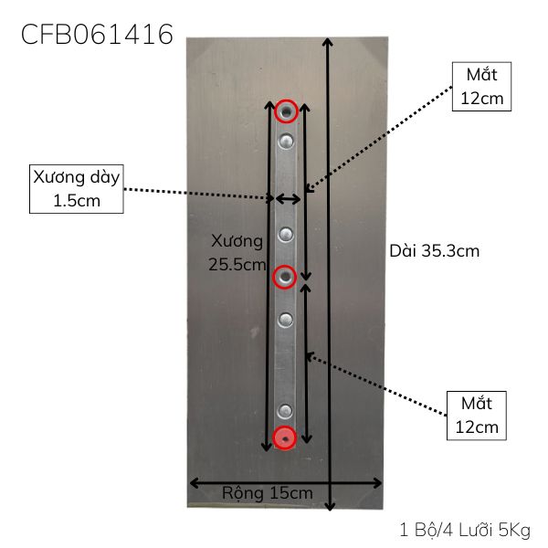 Lưỡi xoa bê tông 1.6mm-2.0mm Bentot, Conmec