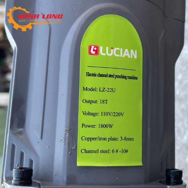 Máy Đột Thủy Lực Cầm Tay LZ-22U Đột Lỗ Dày 8mm thông số
