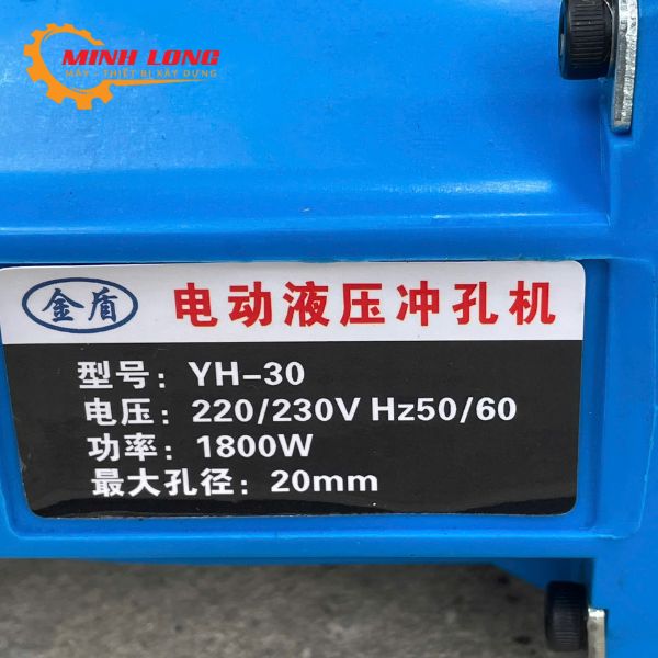 Máy Đột Thủy Lực Cầm Tay YH-30 Đột Lỗ Dày 6mm thông số