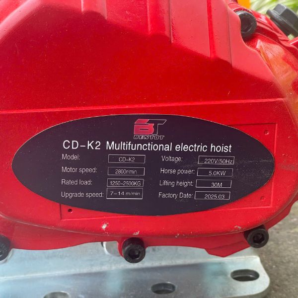 Thông số Máy Tời Điện Đa Năng KCD1250-2500